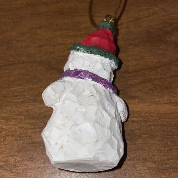 Lot 2 Christmas Mini Ornament Santa Claus & Snowman Plastic Holiday Tree Décor - Picture 7 of 9